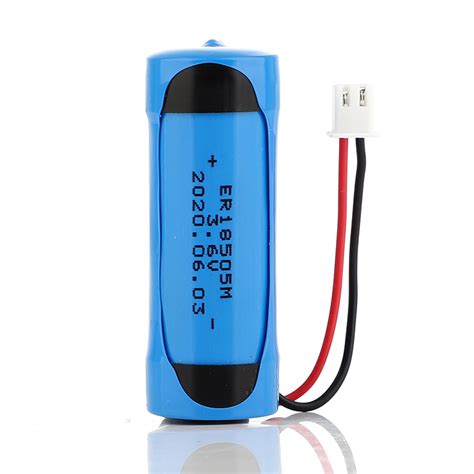 3 6V Lithium SOCL2 ER18505 Battery 3500mAh With Plug Soshine