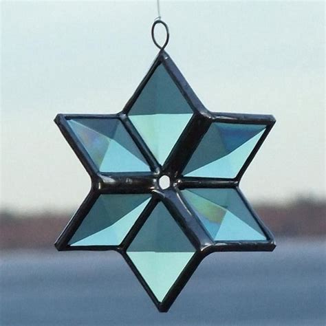 Stained Glass Silver Star Etsy