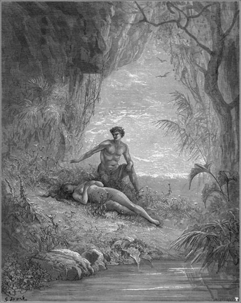 Artwork Replica Adam and Eve 1868 by Paul Gustave Doré ArtsDot