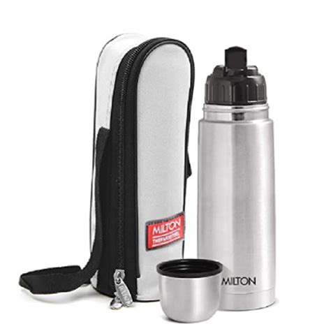 SS Flip Lid Hot Cold Sleek Flask 750 Ml Milton Thermosteel Plastic World
