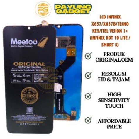 Jual LCD INFINIX X657 X657B TECNO KE5 ITEL VISION1 INFINIX HOT 10 LITE SMART 5 ORIGINAL