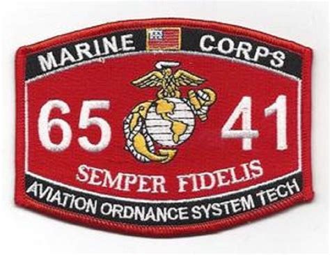 USMC "AVIATION ORDNANCE SYSTEM TECH" 6541 MOS | USMILITARYPATCH.COM