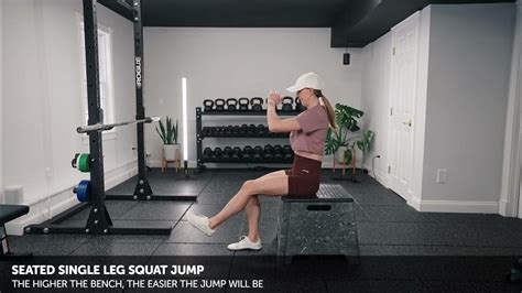 Seated Single Leg Squat Jump Youtube