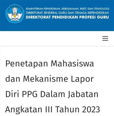 Penetapan Peserta Ppg Daljab Angkatan Iii Tahap Konfirmasi Segera