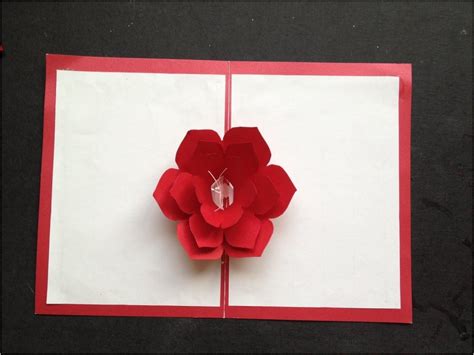 Diy Flower Pop Up Card Easy to Make A 3d Flower Pop Up Paper Card ...