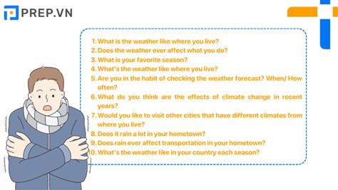 Weather Speaking Part 1 IELTS Đề bài câu trả lời mẫu