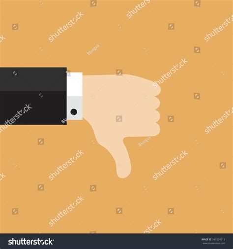 Thumbs down hand sign in flat style - Royalty Free Stock Vector ...