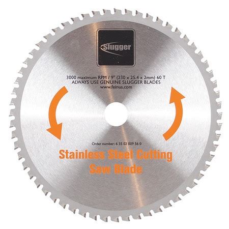 Fein Circular Saw Blades Stainless Steel 9 In 63502009560 Zoro