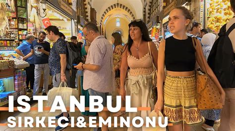 Istanbul Turkey Sirkeci Emin N Spice Bazaar August Walking