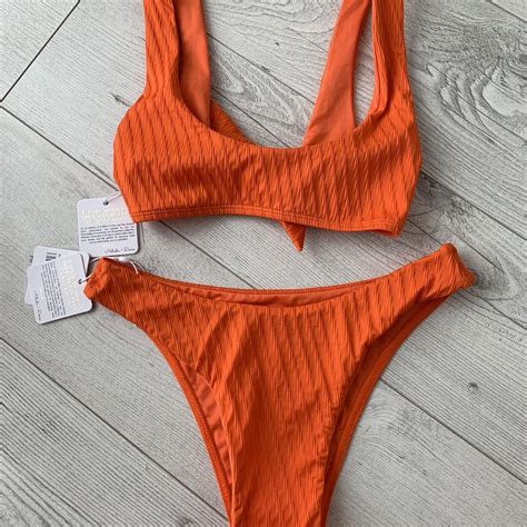 Women S Orange Bikinis And Tankini Sets Depop