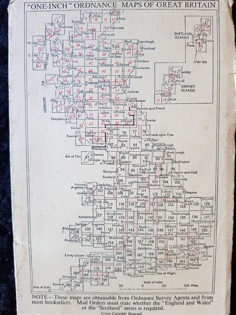 1950s Vintage Maps One Inch Ordnance Survey Uk Etsy Uk