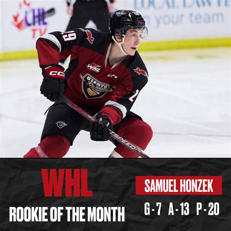 HONZEK NAMED WHL ROOKIE OF THE MONTH FOR NOVEMBER Vancouver Giants