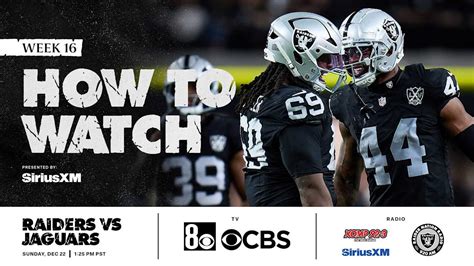 How To Watch Las Vegas Raiders Vs Jacksonville Jaguars On December