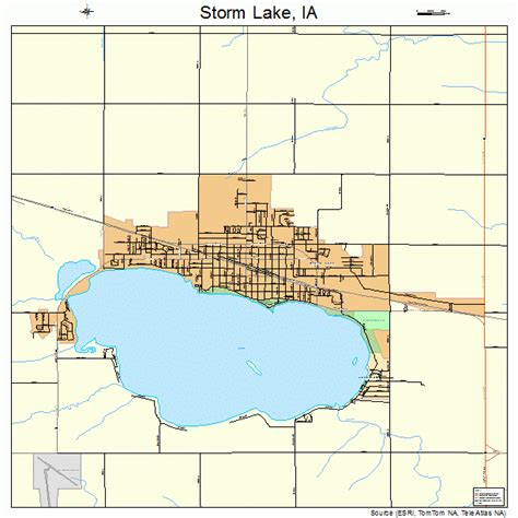 Storm Lake Iowa Street Map 1975630