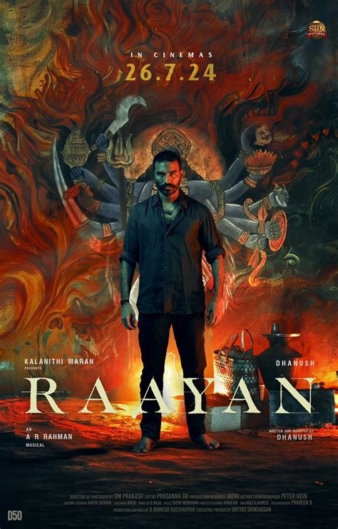 Dhanush Unveils The New Release Date Of Raayan With A Striking Poster