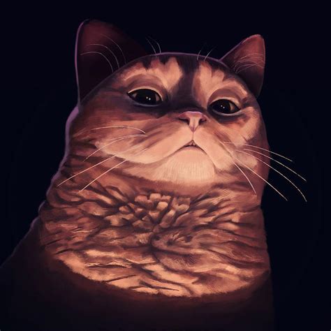 Judgemental Cat With Scary Face Digital Art By George Sie Fine Art