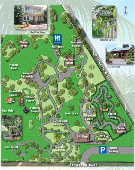 Florida Botanical Gardens Tourist Map Printable Maps