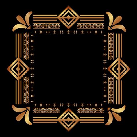 Premium Vector Art Deco Frame Elegant Decorative Square Style