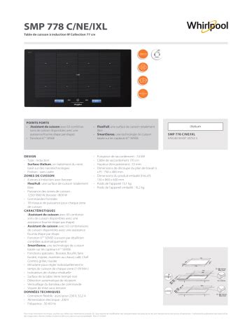 Whirlpool Smp C Ne Ixl Hob Product Data Sheet Manualzz