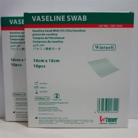 Jual WINTUELL Vaseline Swab Winner 10x10cm Kassa Pembalut Luka Winner