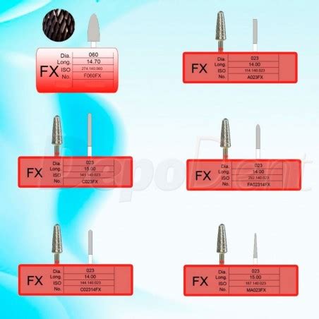 Fresa Carburo De Tungsteno Tipo FX Laboratorio Dental