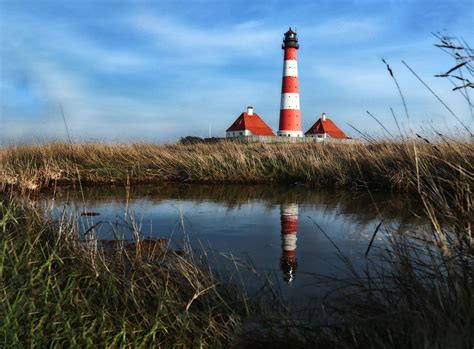 Westerhever Leuchtturm Leuchtturm Turm Leuchturm