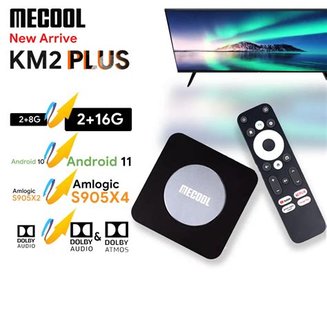 MECOOL KM2 Plus Android Mx9 5g Tv Box 4K Amlogic S905X4 2GB DDR4