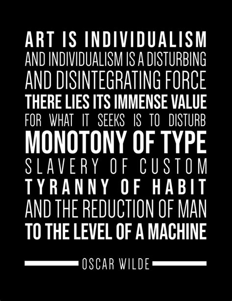 Art is Individualism Quote Oscar Wilde Literary Poster / - Etsy