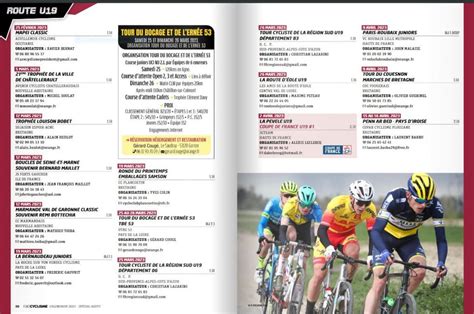 Sud Gironde CYCLISME Calendrier des épreuves U19 route pour 2023