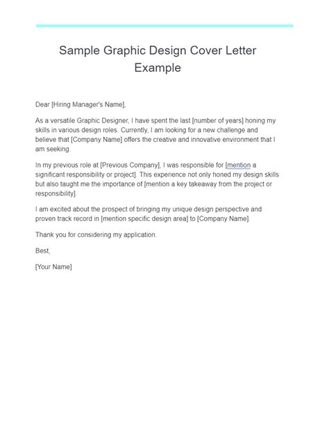 Graphic Design Cover Letter - 19+ Examples, PDF