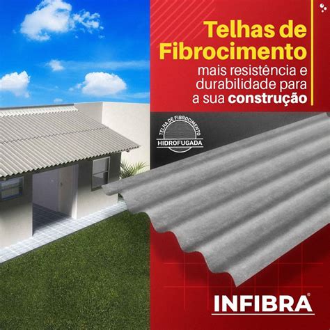 Telha De Fibrocimento 6mm 1 53x1 10m Hidrofugada Ondulada Cinza Infibra