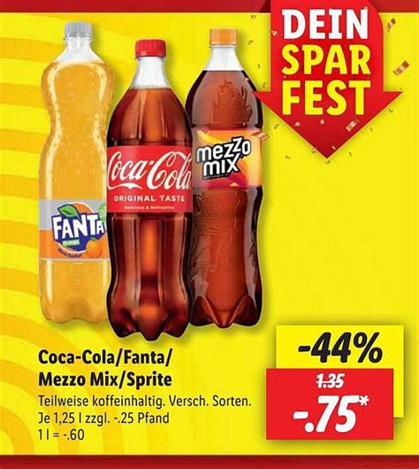 Coca Cola Fanta Mezzo Mix Sprite Angebot Bei Lidl 1Prospekte De