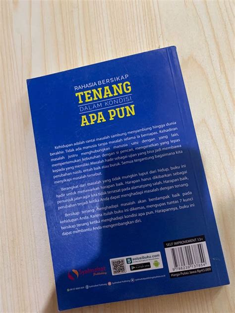 Rahasia Bersikap Tenang Dalam Kondisi Apapun Buku Alat Tulis Buku