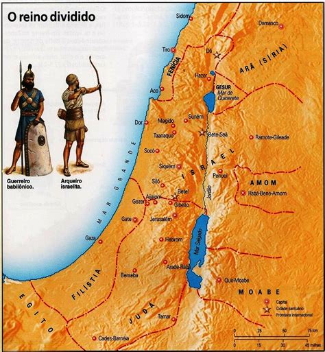 Reino dividido de Israel e Judá Mapas Bíblicos