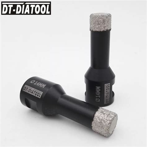 DT DIATOOL 2pcs Dia14mm Dry Vacuum Brazed Diamond Drill Core Bits