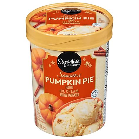 Signature Select Ice Cream Seasons Pumpkin Pie 15 Quart Carrsqc