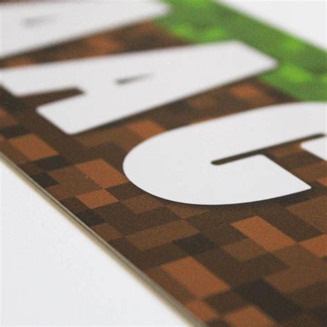 Minecraft Inspired Sign Minecraft Sign Minecraft Decor Etsy