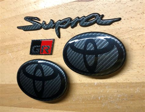 Toyota Supra GR Carbon Fiber Effect Emblem Set 20 22 A90 A91 Etsy Canada