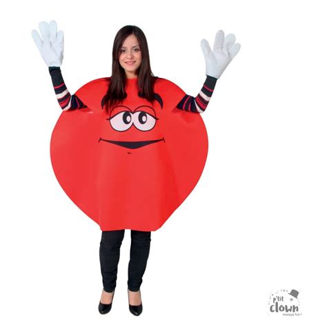 Costume Bonbon Rond Rouge Ouest Fetes