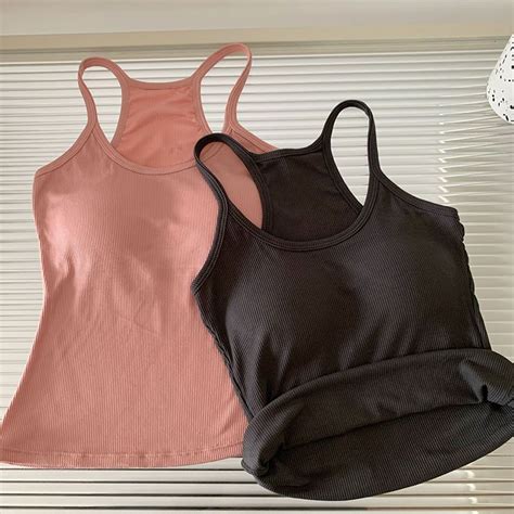 Sweet Hot Girl Tube Top Sleeveless Tank Top With Chest Pad For Women Sexy Vest Thin Shoulder