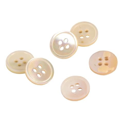 Lot De 6 Boutons En Nacre 4 Trous Naturel 10mm MyMercerie Vente