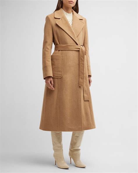 Vince Long Belted Wool Cashmere Coat Neiman Marcus