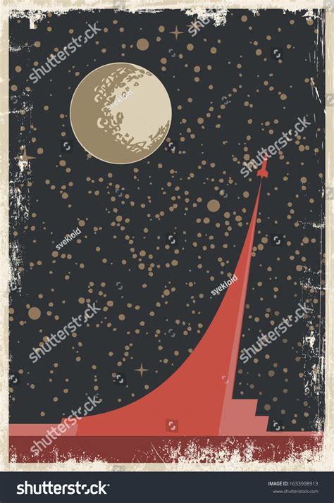 Retro Future Space Poster 1950s Style Stock Vector (Royalty Free) 1633998913 | Shutterstock