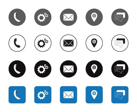 Iconos De Informaci N De Contacto Vector Para Tarjeta De Visita Todos