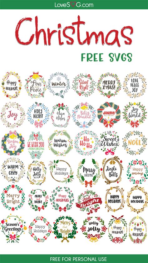 Free christmas svg cut files – Artofit