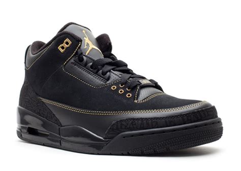 Air Jordan 3 BHM "Black History Month" Black, Metallic Gold | SBD