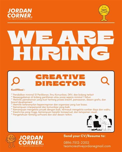 Lowongan Kerja Creative Director Di Jordan Corner LokerJogja ID