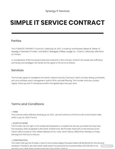 Sample Service Agreement