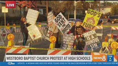 Westboro Baptist Church Protest At High Schools