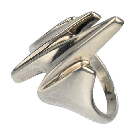 Georg Jensen Sterling Silver Modernist Ring No 139 By Henning Koppel